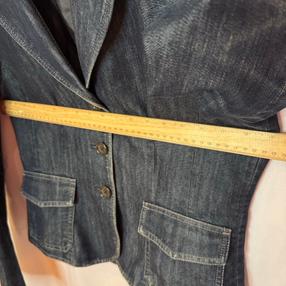 Ann Taylor Women’s Denim Blazer Jacket Size 8 – Excellent Preowned - Picture 7 of 8